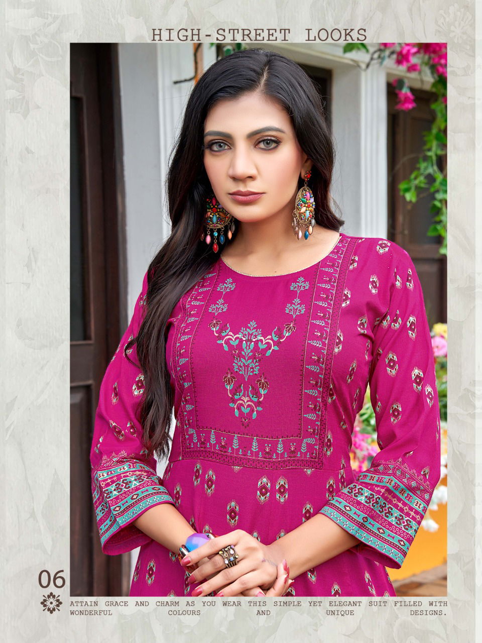 Hirwa Samantha 2 Rayon Festival Wear Long Anaraklai Kurti Collection